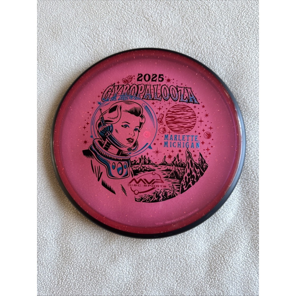 2025 Gyropalooza Particle Glow Proton Particle MVP Disc Golf Putter 175g Pink